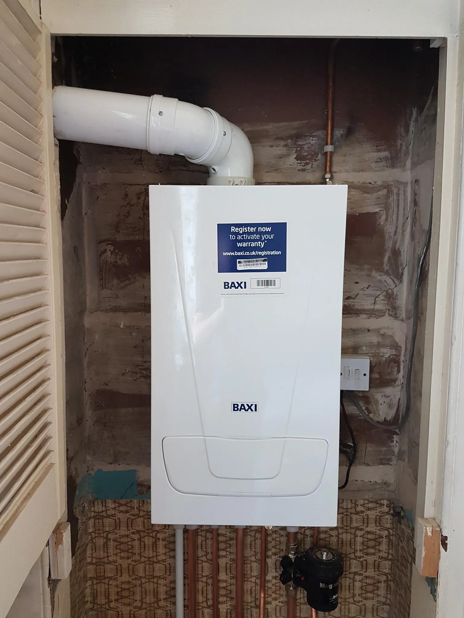 Boiler ready for annual servicing