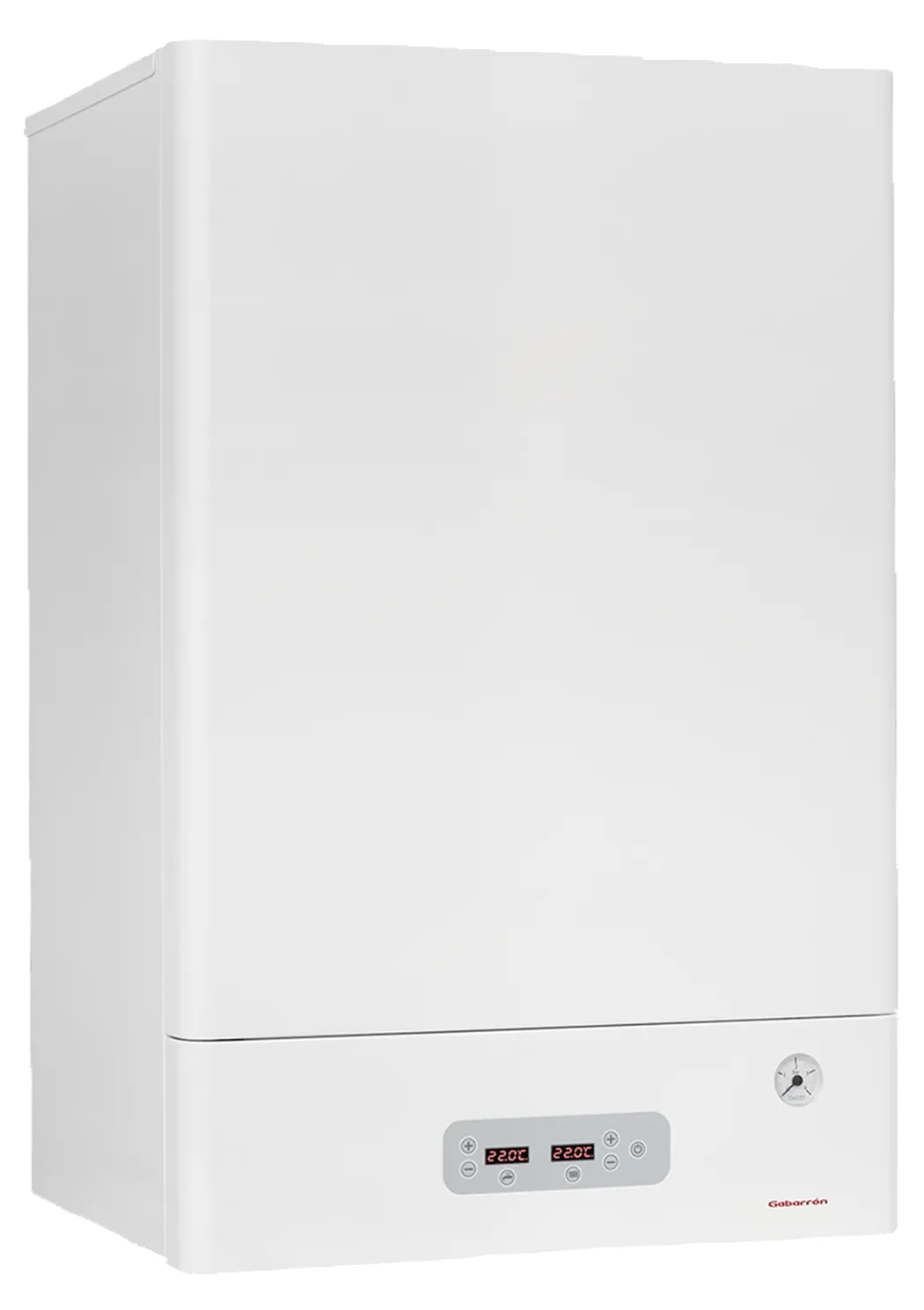 White electric boiler front view